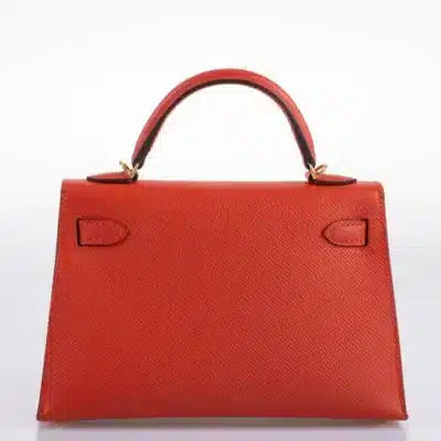 Hermès Mini Kelly 20 II Sellier Capucine Epsom Gold Hardware Lushentic quality