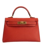 Hermès Mini Kelly 20 II Sellier Capucine Epsom Gold Hardware Lushentic quality