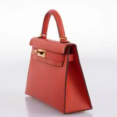 Hermès Mini Kelly 20 II Sellier Capucine Epsom Gold Hardware Lushentic quality