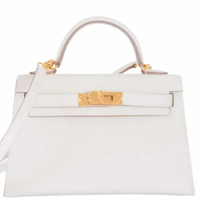 Hermès Mini Kelly 20 II Sellier Craie Epsom Gold Hardware Affordable designer bag dupes