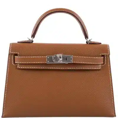 Hermès Mini Kelly 20 II Sellier Gold Epsom Palladium Hardware High-quality Lushentic Grade