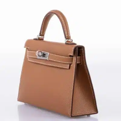 Hermès Mini Kelly 20 II Sellier Gold Epsom Palladium Hardware High-quality Lushentic Grade