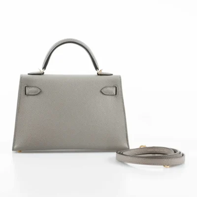 Hermès Mini Kelly 20 II Sellier Gris Asphalte Epsom Gold Hardware handbag dupes