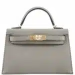 Hermès Mini Kelly 20 II Sellier Gris Asphalte Epsom Gold Hardware handbag dupes