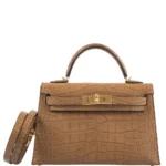 Hermès Mini Kelly 20 II Sellier Kraft Matte Alligator Mississippiensis Gold Hardware Luxury bag