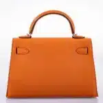 Hermès Mini Kelly 20 II Sellier Orange Verso Gold Chevre Palladium Hardware Luxury replica handbags