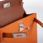 Hermès Mini Kelly 20 II Sellier Orange Verso Gold Chevre Palladium Hardware Luxury replica handbags