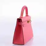 Hermès Mini Kelly 20 II Sellier Rose Lipstick Chevre Gold Hardware replica bags