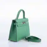 Hermès Mini Kelly 20 II Sellier Verso Cactus & Bleu Atoll Epsom Palladium Hardware replica bags