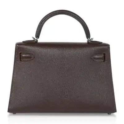 Hermès HSS Mini Kelly 20 Sellier Bi-Color Havane and Etrusque Chevre Palladium Hardware Lushentic Grade Bags