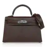 Hermès HSS Mini Kelly 20 Sellier Bi-Color Havane and Etrusque Chevre Palladium Hardware Lushentic Grade Bags