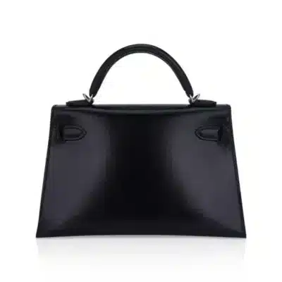 Hermès Mini Kelly 20 Sellier Black Box Calfskin Palladium Hardware handbag dupes