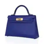 Hermès Mini Kelly 20 Sellier Blue de Royal Chevre Gold Hardware Best Lushentic Bags