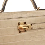 Hermès Mini Kelly 20 Trench Matte Alligator Mississippiensis Gold Hardware Fake luxury bags for sale