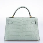 Hermès Mini Kelly 20 Vert D'Eau Matte Alligator Mississippiensis Gold Hardware Replica designer handbags