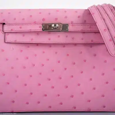 Hermès Mini Kelly II Danse 5P Bubblegum Pink Ostrich detail1