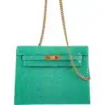 Hermès Mini Kelly II Danse Menthe Niloticus Lizard Gold Hardware Lushentic bags