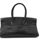 Hermès Rare Collectible 2007 Birkin 42 "Shoulder Birkin" Graphite Matte Porosus Crocodile JPG Shoulder Palladium Hardware replica handbags online