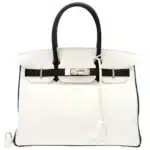 Hermès HSS Birkin 30 Clemence White and Black Panda Silver Hardware