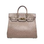 Hermès Rare Collectible Birkin 32 Mousse Ostrich HAC Haut À Courroies Gold Hardware Lushentic inspired bags