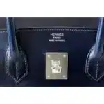 Hermès Rare Collectible Birkin 35 Blue Marine Coveted Box Calfskin Palladium Hardware