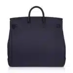 Hermès Rare Collectible Birkin 50 Bi-Color Blue Nuit and Black Togo HAC Palladium Hardware