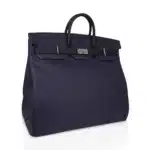 Hermès Rare Collectible Birkin 50 Bi-Color Blue Nuit and Black Togo HAC Palladium Hardware