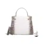 Hermès Rare Collectible Kelly 25 Retourne White Himalayan Matte Niloticus Crocodile Palladium Hardware Lushentic Grade Bags