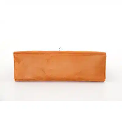 Hermès Rare Collectible Kelly Pochette Orange Doblis Palladium Hardware Luxury bag lookalikes